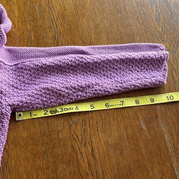 NWT Heather B lilac button-down sweater V-neck Long sleeve textured knit size S - Picture 11 of 13